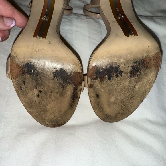 Sam Edelman Ariella Tan Heels with Ankle Strap Size 9 - Picture 4 of 9
